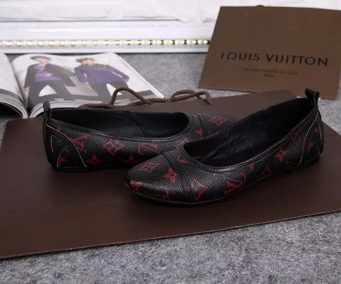 LV Shallow mouth flat shoes Women--016